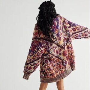 Free People 💋 Home On The Range Cardi \\ Size XS // Colorful oversize knit